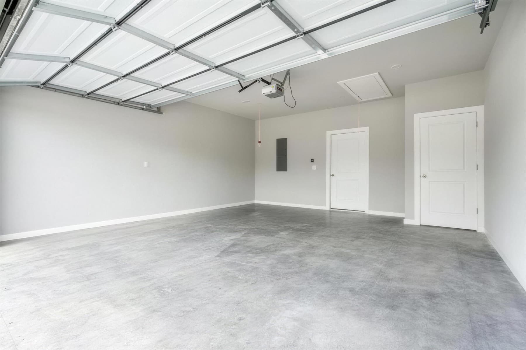 Attached two-car garage