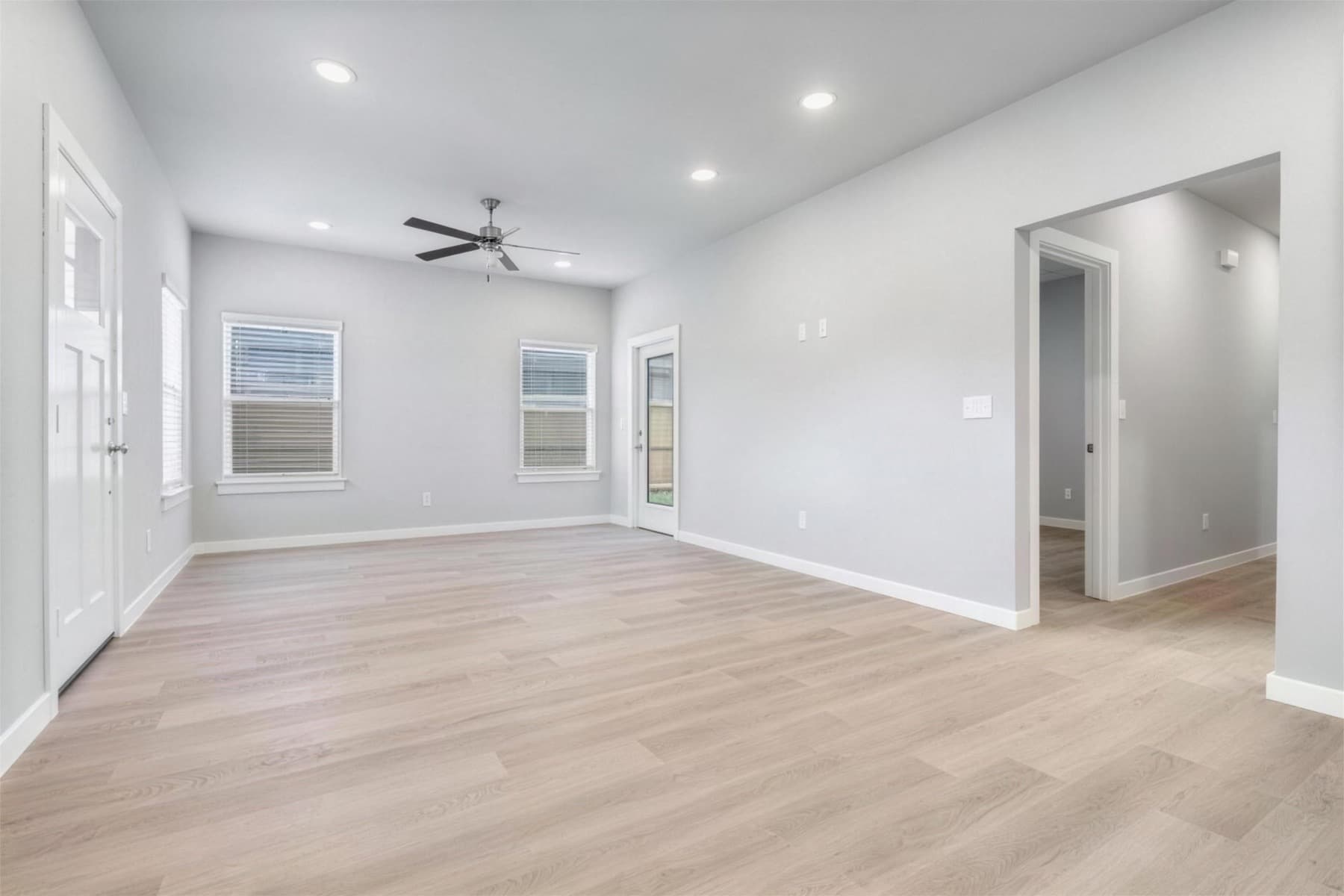 Living room, luxury vinyl plank throughout