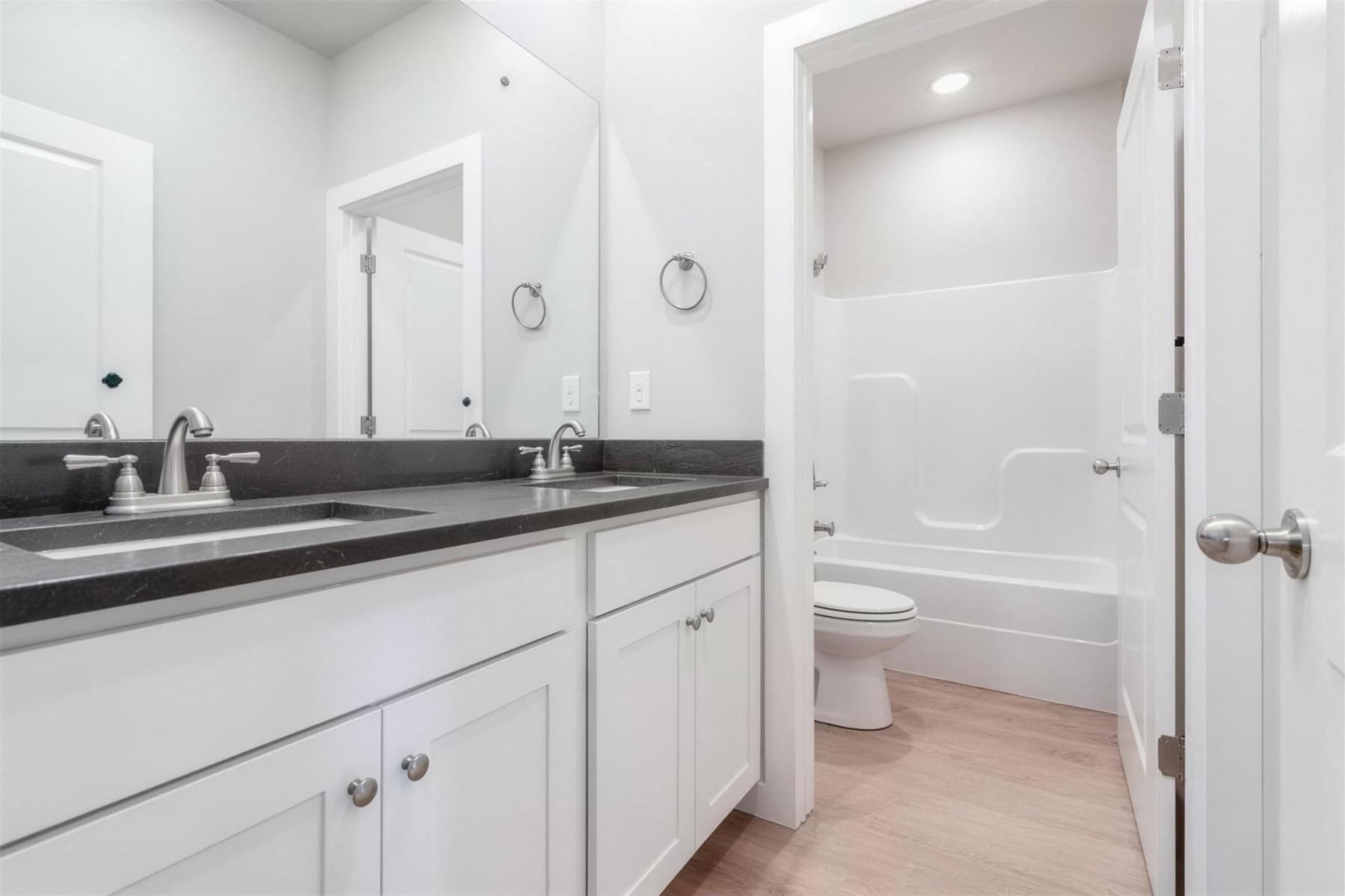 Primary bath with a double vanity